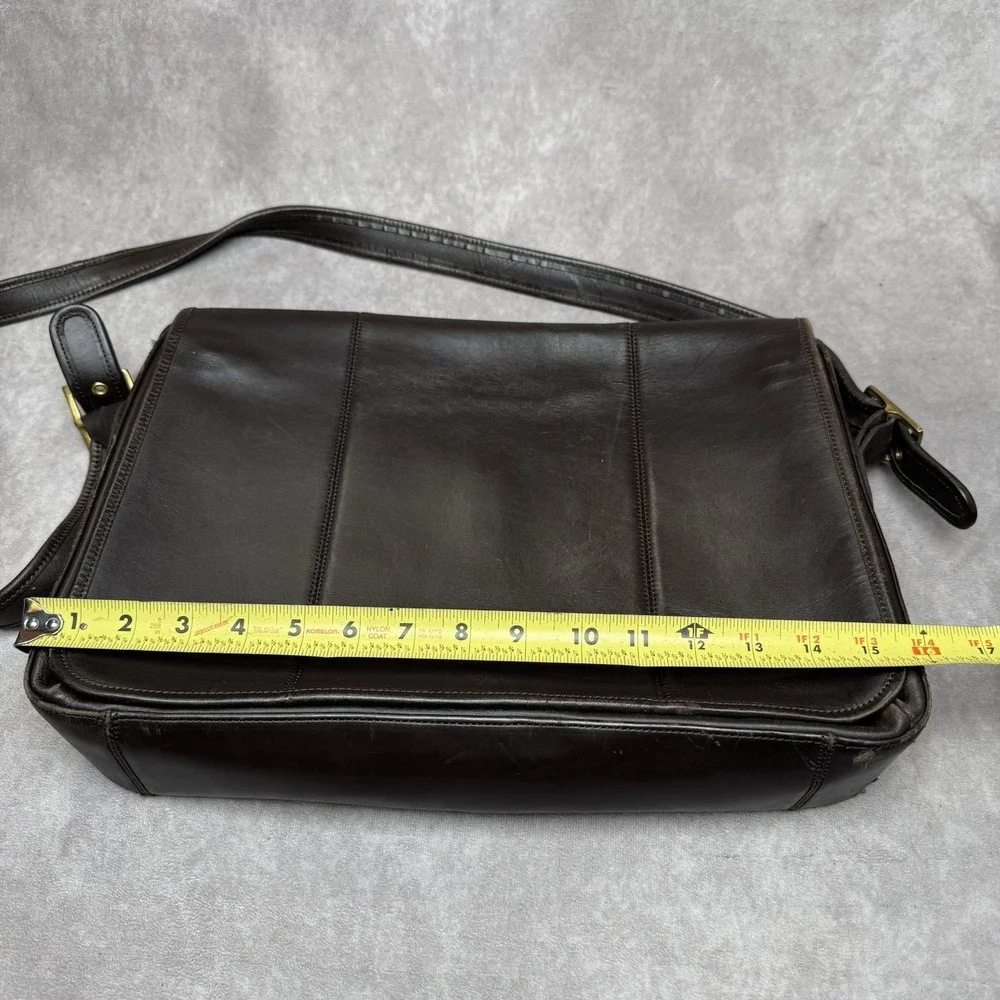 COACH 30310 Brown Leather Men's Briefcase Messenger Bag Shoulder Strap